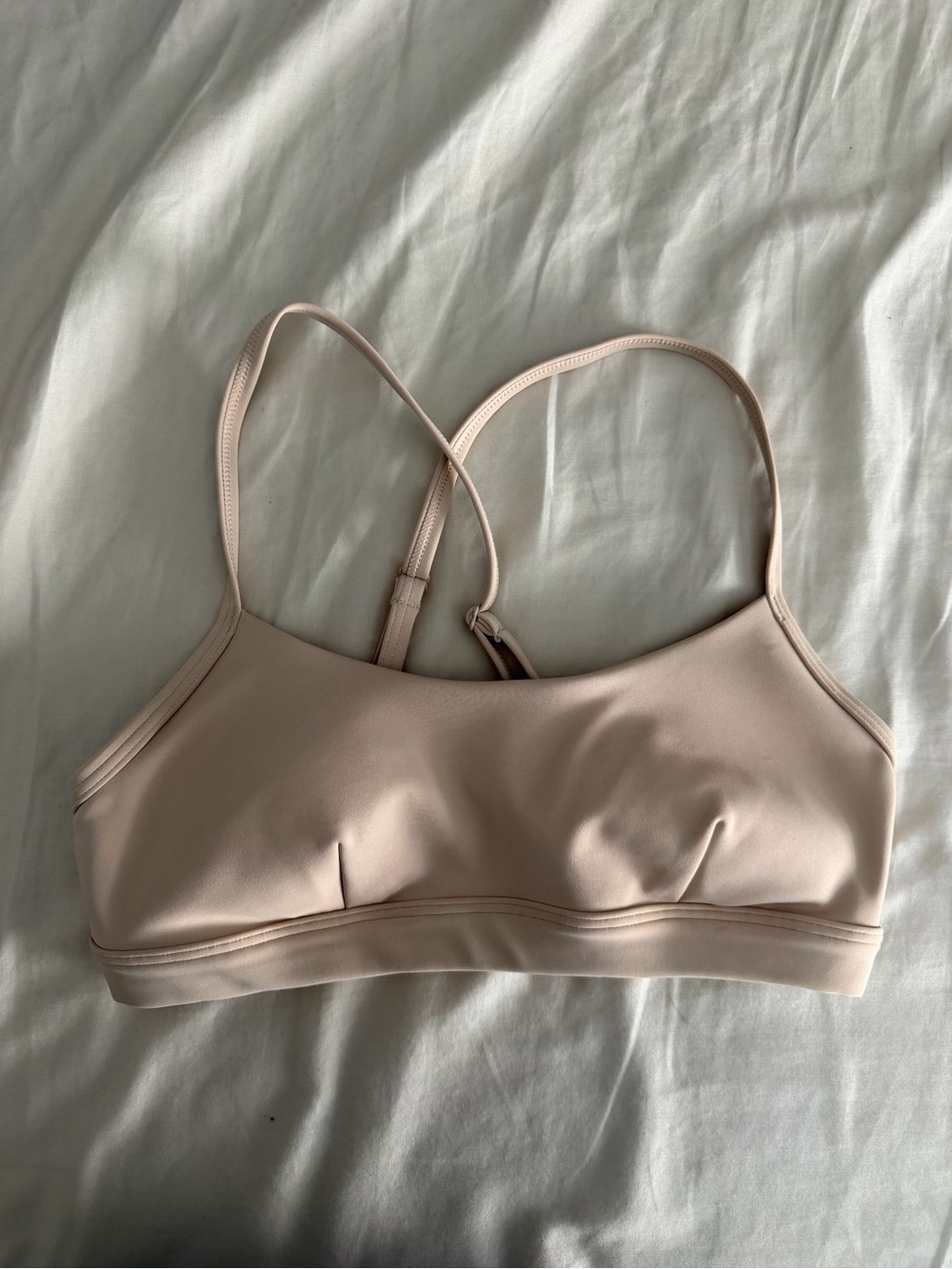 Alo airlift nude cream sports bra Xs